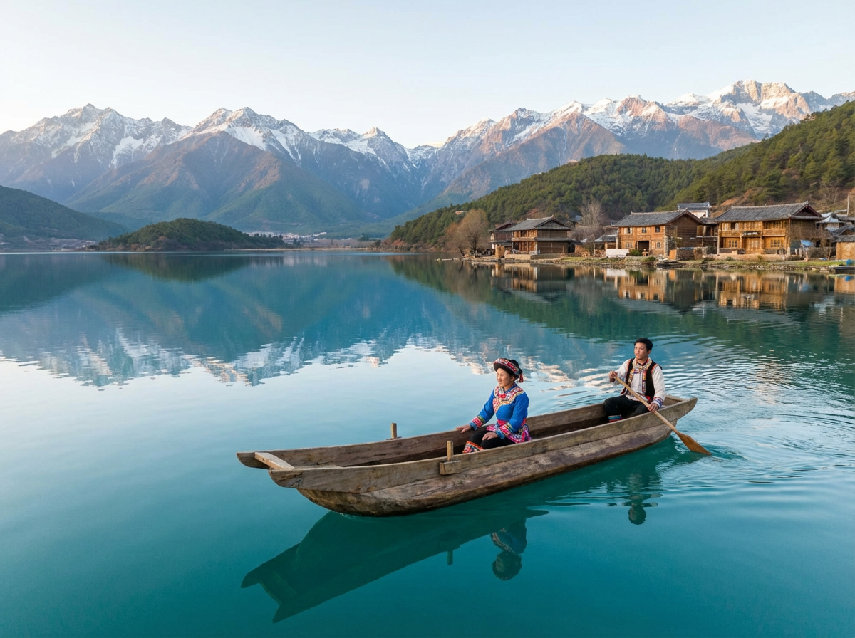 모쒀족 루구호 체험